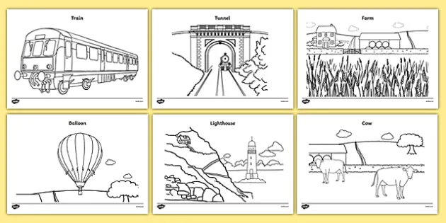 Toy Train Coloring Page – Wee Folk Art