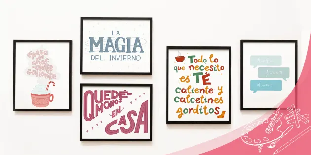 Pack de pósters: Frases de invierno - Twinkl Art Gallery