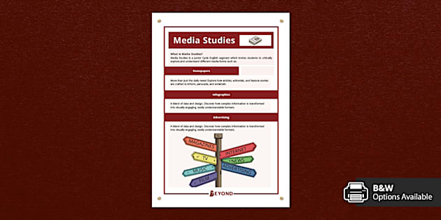 Media Studies (Display Poster) (Teacher-Made) - Twinkl