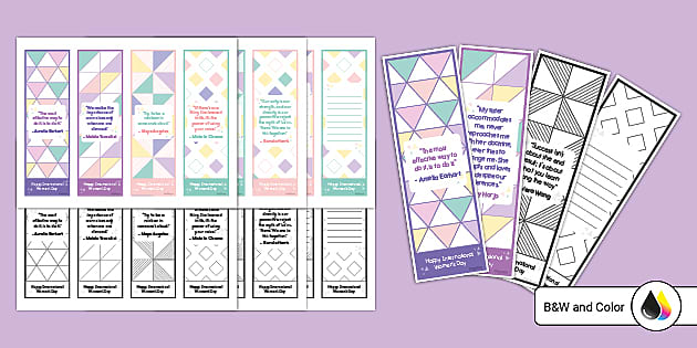 Coloring Bookmarks with Quotes