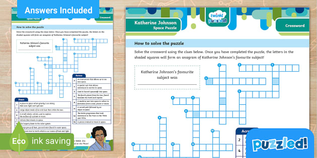Fun Space Crossword Twinkl Kids Puzzles (teacher made)