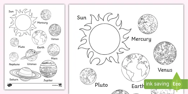 planet pluto coloring pages