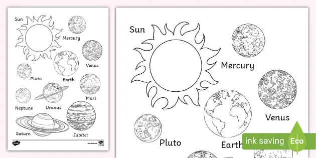 planets to color and cut out