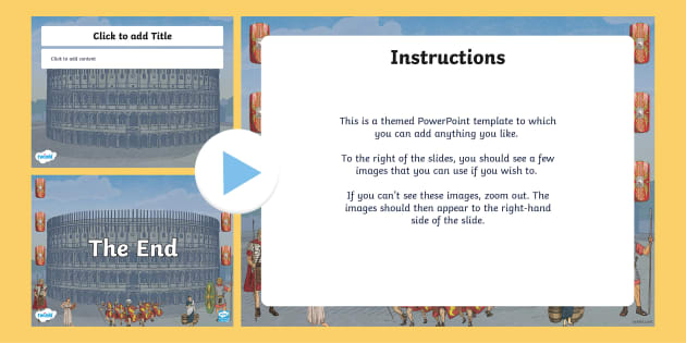 FREE! - Roman-Themed PowerPoint Template | History | Twinkl | KS1