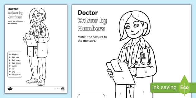 Doctor Colour by Number (teacher made) - Twinkl