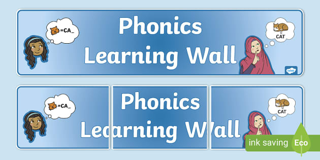 Phonics Learning Wall Display Banner (Hecho por educadores)