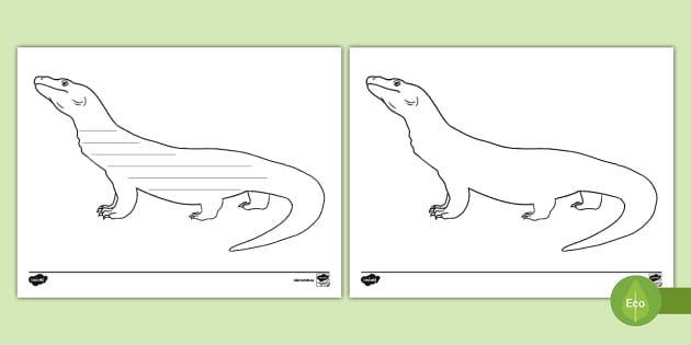 Komodo Dragon Writing Template (teacher made) - Twinkl