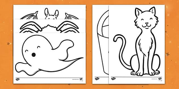 Desenho de Halloween para colorir – Imagem e Molde e para imprimir