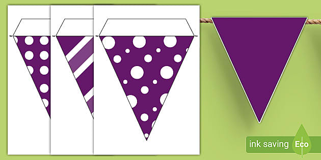 FREE! - Aubergine Bunting | Colour Theme Display Bunting