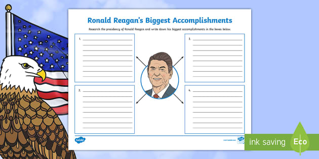 Ronald Reagan’s Accomplishments Graphic Organizer | Twinkl