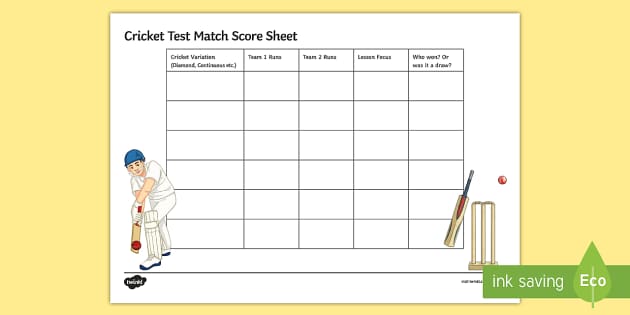 cricket score sheet program flow chart