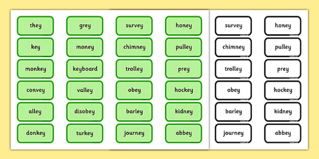 Alternative Pronunciation of EY Sorting Game (Teacher-Made)