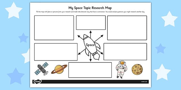 Space Topic Research Map (teacher made) - Twinkl