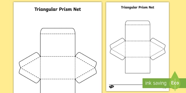 FREE! 3D Triangular Prism Net Maths Resource Twinkl