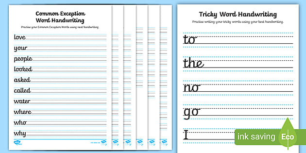 Tricky Words Handwriting - Primary Resources (teacher made)