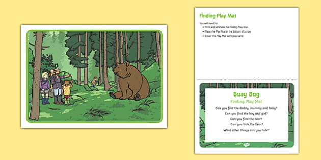 Finding Play Mat Busy Bag Prompt Card and Resource Pack