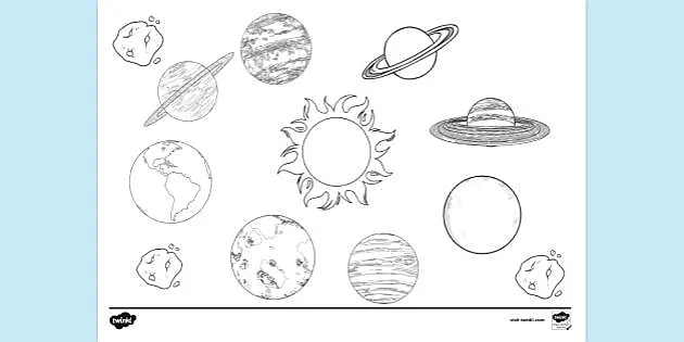 solar system coloring
