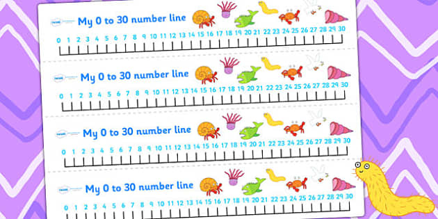 FREE! - Number Lines 0-30 to Support Teaching on Sharing a Shell