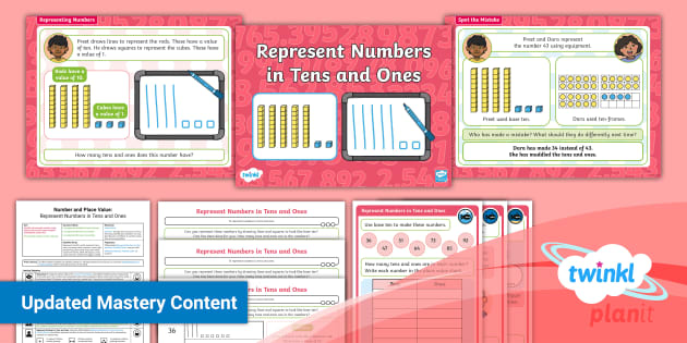 👉 Y1 Identify And Represent Numbers To 100 PlanIt Maths Lesson 2