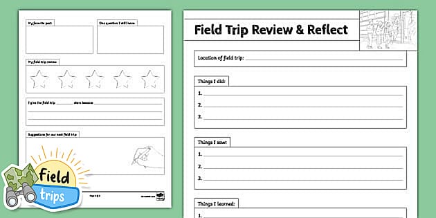 Field Trip Worksheet for 6th-8th Grade | Twinkl USA - Twinkl