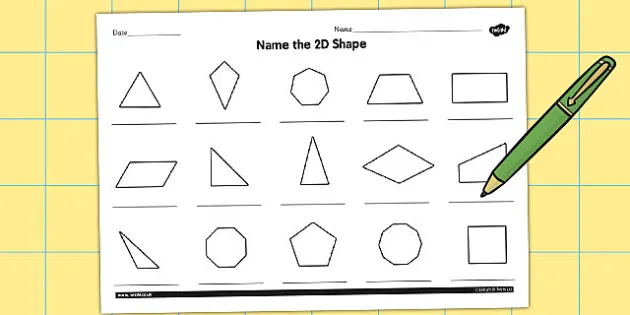 2d Shape Homework Grades 5 6 Resources