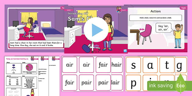 'air' Phonics Lesson Pack - Level 3 Week 7 Lesson 1 - Twinkl