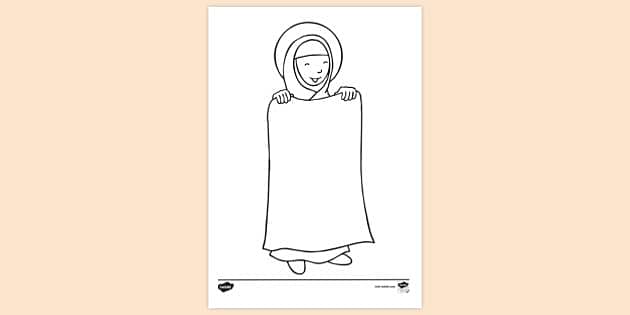 FREE! - Saint Brigid Holding Her Cloak Colouring Sheets