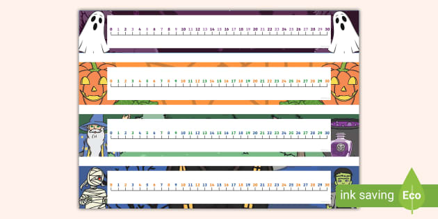 Number Line 0-30 (Halloween) (teacher made) - Twinkl