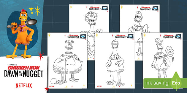 Chicken Run: Dawn of the Nugget - Colouring Sheets