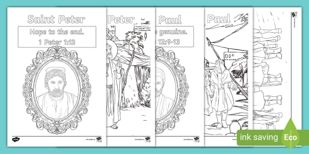 KS2 Saints Peter and Paul Colouring Sheets (teacher made)