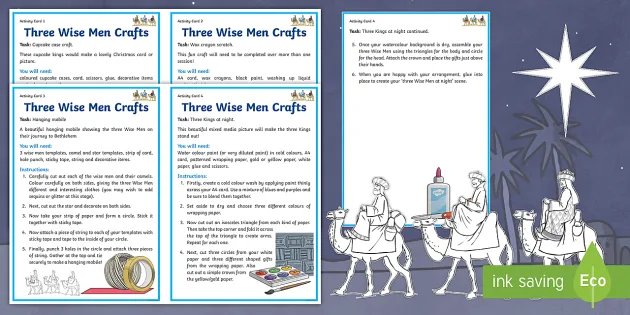 Three　Craft　Christmas　Kings　Worksheets　(teacher-made)