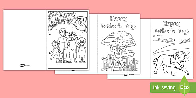 Father's Day Card Template (Colouring) - ESL Father's Day Resources