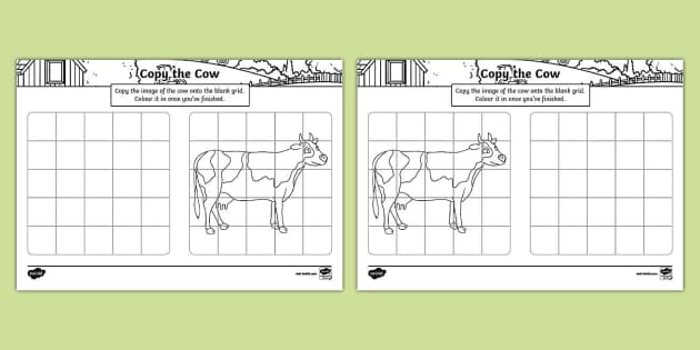 Copy the Cow Worksheet (teacher made) - Twinkl