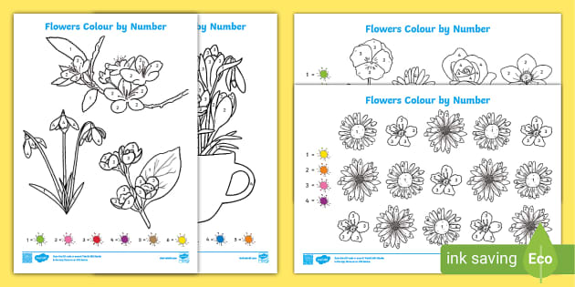 flower coloring sheets for preschoolers