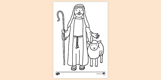 christmas shepherd coloring pages