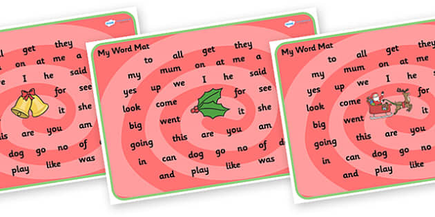 Christmas Themed Fs2 Word Mat Teacher Made Twinkl