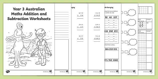 year 2 maths addition and subtraction worksheet booklet