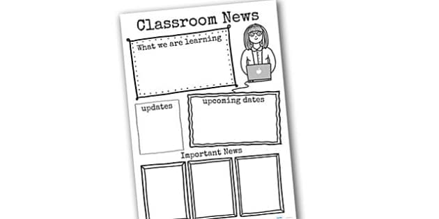 FREE! - Classroom News Writing Template - Twinkl