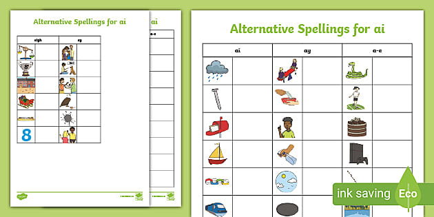 Primary Phonics Alternative Spellings For Ai Parents Resource