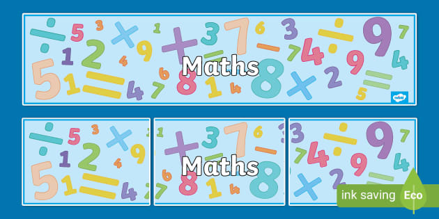 Maths Editable Banner (Hecho por educadores) - Twinkl