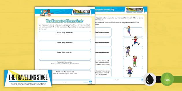 FREE The Elements Of Dance Body Worksheet (teacher Made)