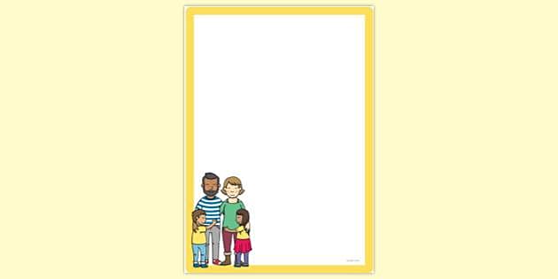 FREE! - Simple Blank Family Page Border | Page Borders | Twinkl