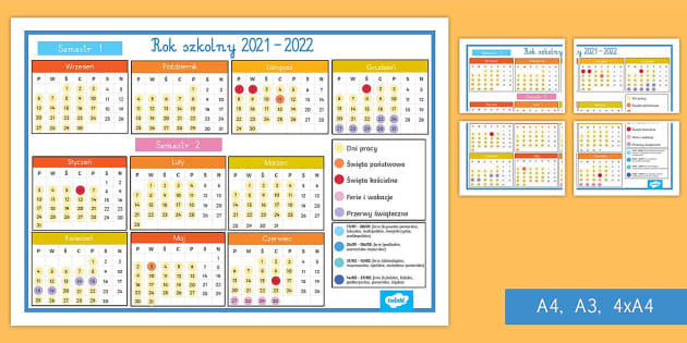 Kalendarz rok szkolny 2021/2022: wolne, ferie, święta