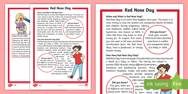 FREE! - Red Nose Day Differentiated Fact File (teacher made)