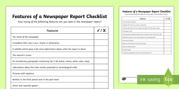 key features of report writing ks2