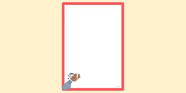 FREE! - Animals Fly Out of the Mitten Page Border | Page Borders