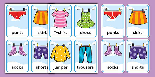 Originals First Words Flashcards: Clothes (Teacher-Made)