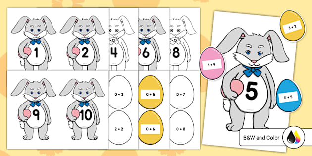Easter Addition to 10 Hands-on Math Center (Teacher-Made)