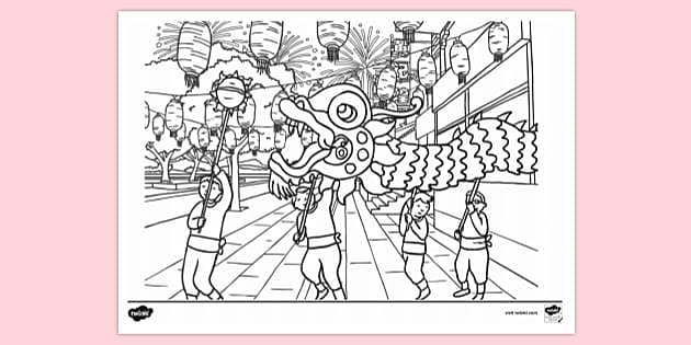 FREE! - Chinese Colouring Page | Colouring Sheets - Twinkl