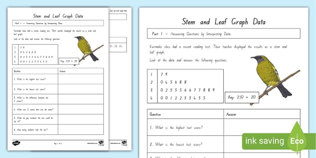 Stem and Leaf Graph Activity (teacher made) - Twinkl